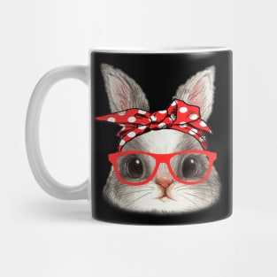 Bunny mom red headband Mug